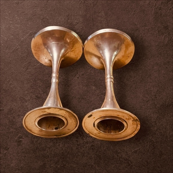 French Brass Candle Holders, France, 1960s, Set of 2 - Picture 4 of 12